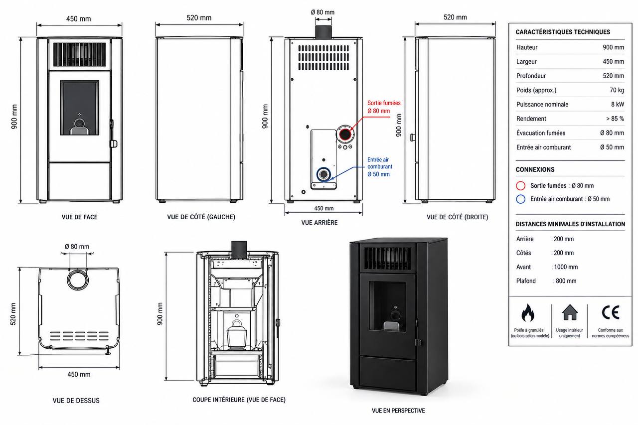 Punto Fuoco Dora 8 kW — Vue 4