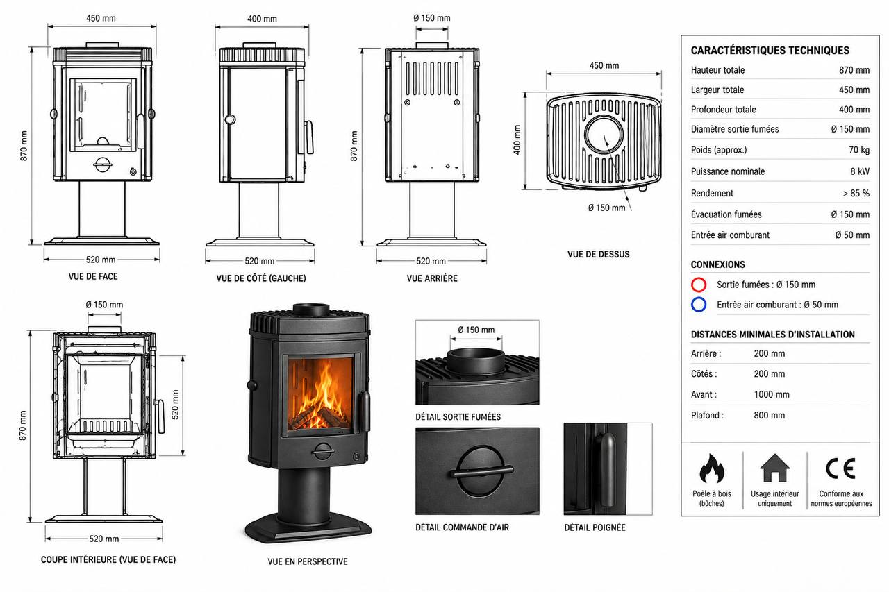 Invicta Mesnil 8 kW — Vue 4